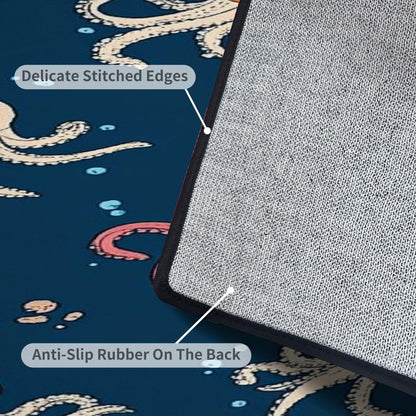 Runner Rug Washable 2x6 Seamless Pattern Fish Swimming Against Current Against Crowd Non-Slip Hallway Area Rug Indoor Outdoor Home Decor for Entryway Bathroom Kitchen Carpet Yoga Floor Mat