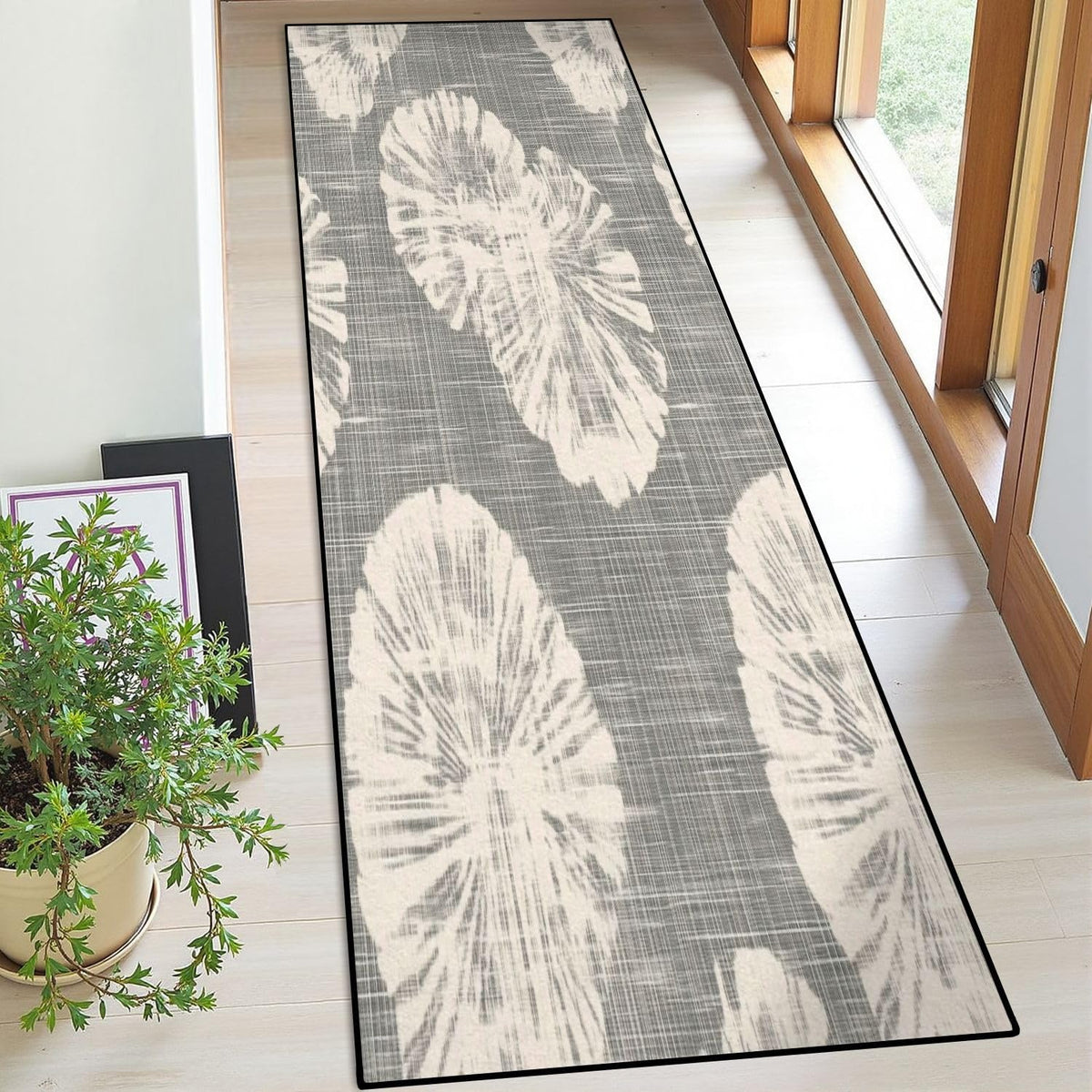 Runner Rug Washable 2x6 Seamless Pattern Fish Swimming Against Current Against Crowd Non-Slip Hallway Area Rug Indoor Outdoor Home Decor for Entryway Bathroom Kitchen Carpet Yoga Floor Mat