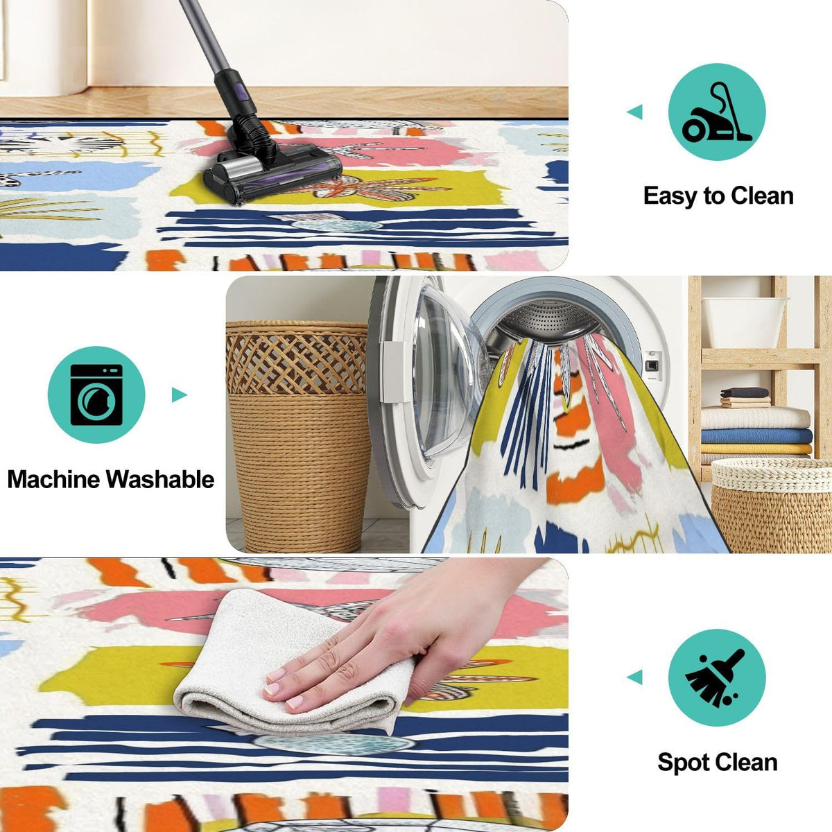 Runner Rug Washable 2x6 Seamless Pattern Fish Swimming Against Current Against Crowd Non-Slip Hallway Area Rug Indoor Outdoor Home Decor for Entryway Bathroom Kitchen Carpet Yoga Floor Mat