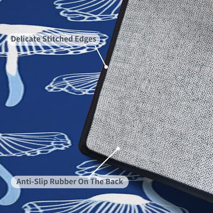 Runner Rug Washable 2x6 Seamless Pattern Fish Swimming Against Current Against Crowd Non-Slip Hallway Area Rug Indoor Outdoor Home Decor for Entryway Bathroom Kitchen Carpet Yoga Floor Mat