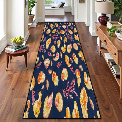 Runner Rug Washable 2x6 Seamless Pattern Fish Swimming Against Current Against Crowd Non-Slip Hallway Area Rug Indoor Outdoor Home Decor for Entryway Bathroom Kitchen Carpet Yoga Floor Mat