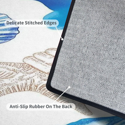 Runner Rug Washable 2x6 Seamless Pattern Fish Swimming Against Current Against Crowd Non-Slip Hallway Area Rug Indoor Outdoor Home Decor for Entryway Bathroom Kitchen Carpet Yoga Floor Mat