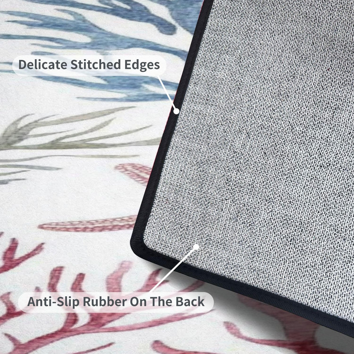 Runner Rug Washable 2x6 Seamless Pattern Fish Swimming Against Current Against Crowd Non-Slip Hallway Area Rug Indoor Outdoor Home Decor for Entryway Bathroom Kitchen Carpet Yoga Floor Mat