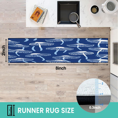 Runner Rug Washable 2x6 Seamless Pattern Fish Swimming Against Current Against Crowd Non-Slip Hallway Area Rug Indoor Outdoor Home Decor for Entryway Bathroom Kitchen Carpet Yoga Floor Mat