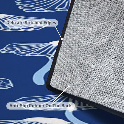 Runner Rug Washable 2x6 Seamless Pattern Fish Swimming Against Current Against Crowd Non-Slip Hallway Area Rug Indoor Outdoor Home Decor for Entryway Bathroom Kitchen Carpet Yoga Floor Mat