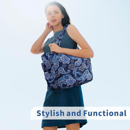 Puffer Tote Bag for Women, Lightweight Puffy Handbag with Compartments, Quilted Shoulder Bag for Work, Travel, Gym - Colors A