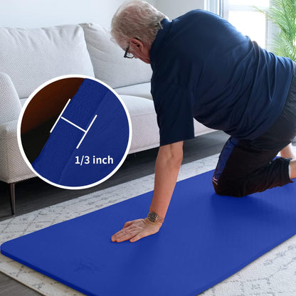 Hatha Yoga TPE Yoga Mat 72"x 27"x1/3" Non-slip Exercise Mat