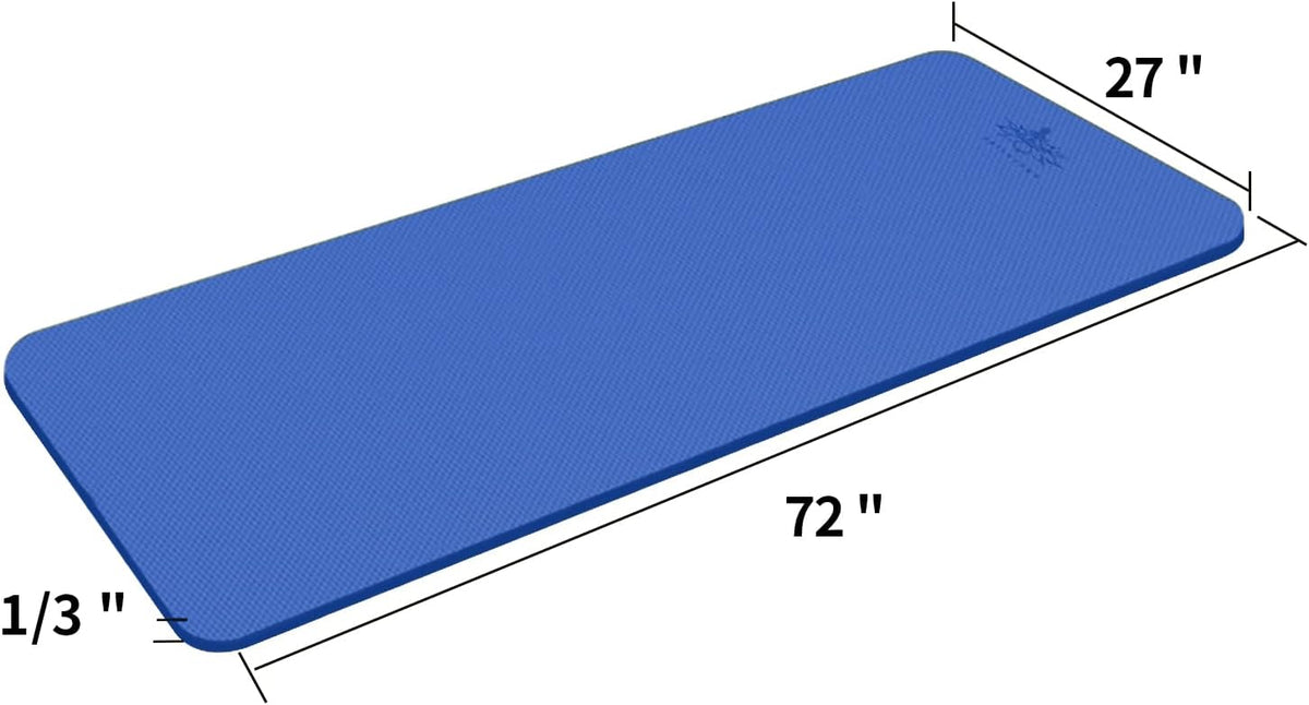 Hatha Yoga TPE Yoga Mat 72"x 27"x1/3" Non-slip Exercise Mat