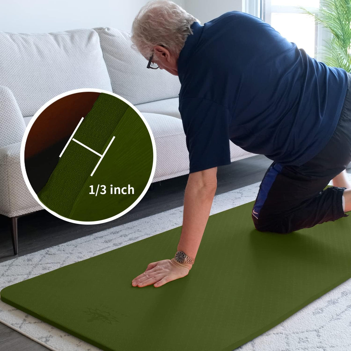 Hatha Yoga TPE Yoga Mat 72"x 27"x1/3" Non-slip Exercise Mat