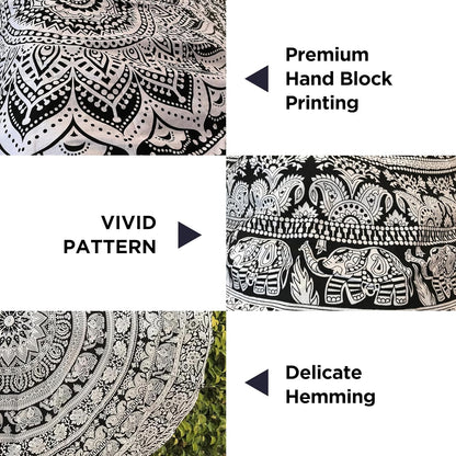 Large Green Ombre Mandala Tapestry Wall Hanging,Indian Cotton Beach Throw Blanket Hippie Queen Boho Décor,Meditation Yoga Mat Rugs,82x92 Inches