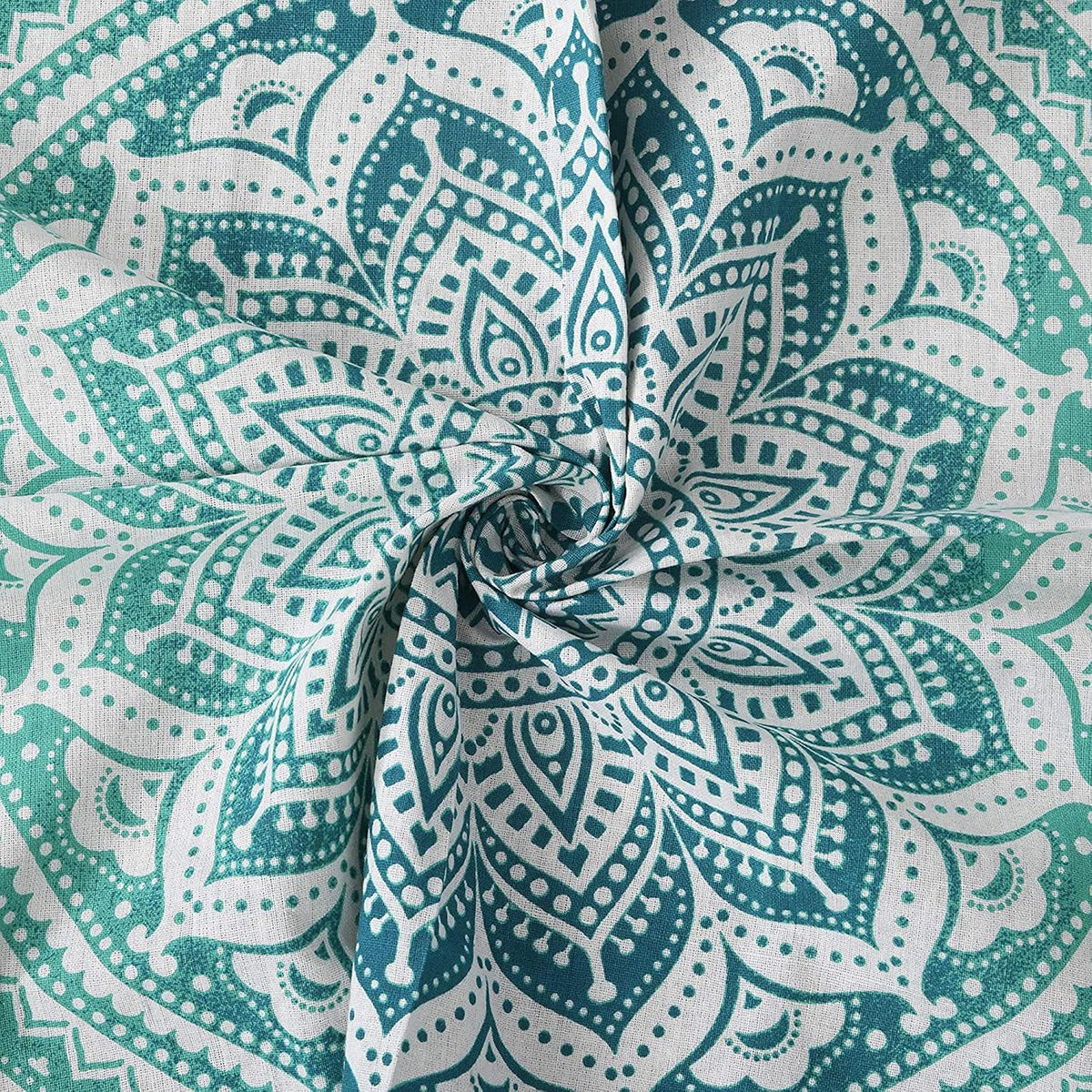 Large Green Ombre Mandala Tapestry Wall Hanging,Indian Cotton Beach Throw Blanket Hippie Queen Boho Décor,Meditation Yoga Mat Rugs,82x92 Inches