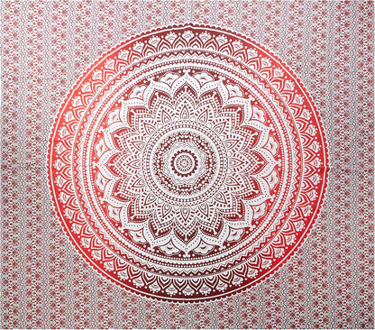 Large Green Ombre Mandala Tapestry Wall Hanging,Indian Cotton Beach Throw Blanket Hippie Queen Boho Décor,Meditation Yoga Mat Rugs,82x92 Inches