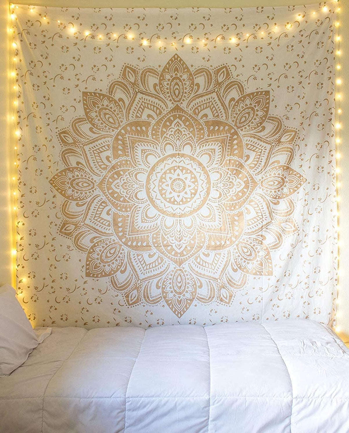Large Green Ombre Mandala Tapestry Wall Hanging,Indian Cotton Beach Throw Blanket Hippie Queen Boho Décor,Meditation Yoga Mat Rugs,82x92 Inches