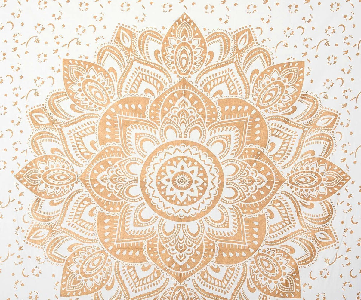 Large Green Ombre Mandala Tapestry Wall Hanging,Indian Cotton Beach Throw Blanket Hippie Queen Boho Décor,Meditation Yoga Mat Rugs,82x92 Inches