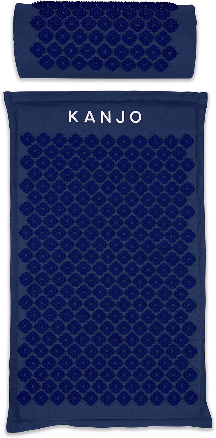 Acupressure Mat and Pillow Set for Back Pain Relief & Neck Pain Relief, with Pressure Points for Muscle Pain Relief with Travel Bag - Amethyst