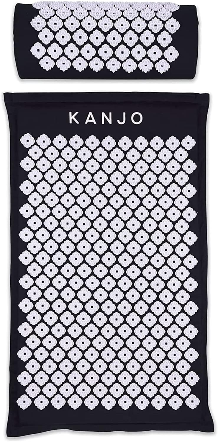 Acupressure Mat and Pillow Set for Back Pain Relief & Neck Pain Relief, with Pressure Points for Muscle Pain Relief with Travel Bag - Amethyst