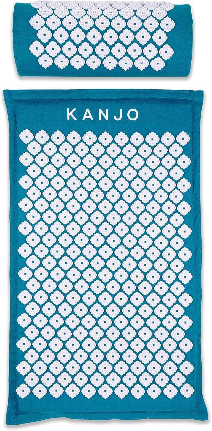 Acupressure Mat and Pillow Set for Back Pain Relief & Neck Pain Relief, with Pressure Points for Muscle Pain Relief with Travel Bag - Amethyst