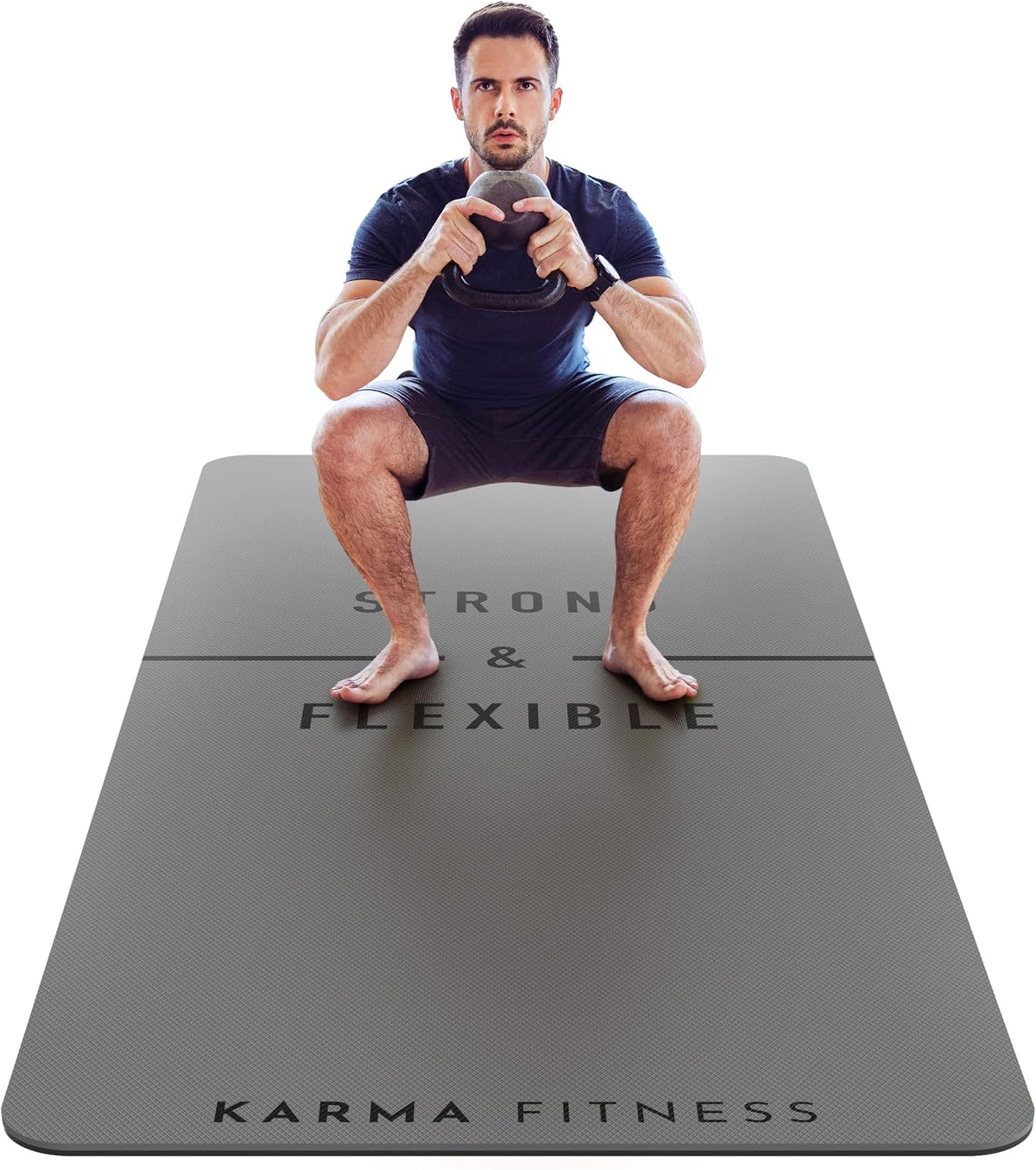 Large Workout Mat - 10mm Extra Thick Exercise Mat & Wide Yoga Mat, 72"x32"