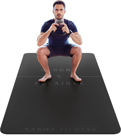 Large Workout Mat - 10mm Extra Thick Exercise Mat & Wide Yoga Mat, 72"x32"