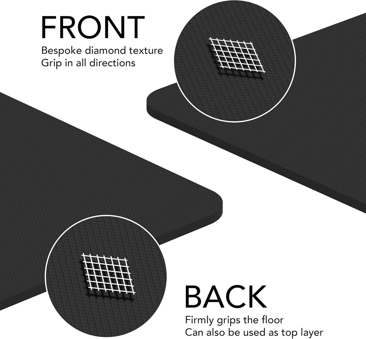 Large Workout Mat - 10mm Extra Thick Exercise Mat & Wide Yoga Mat, 72"x32"