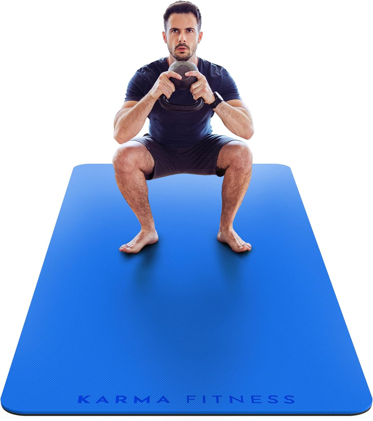 Large Workout Mat - 10mm Extra Thick Exercise Mat & Wide Yoga Mat, 72"x32"