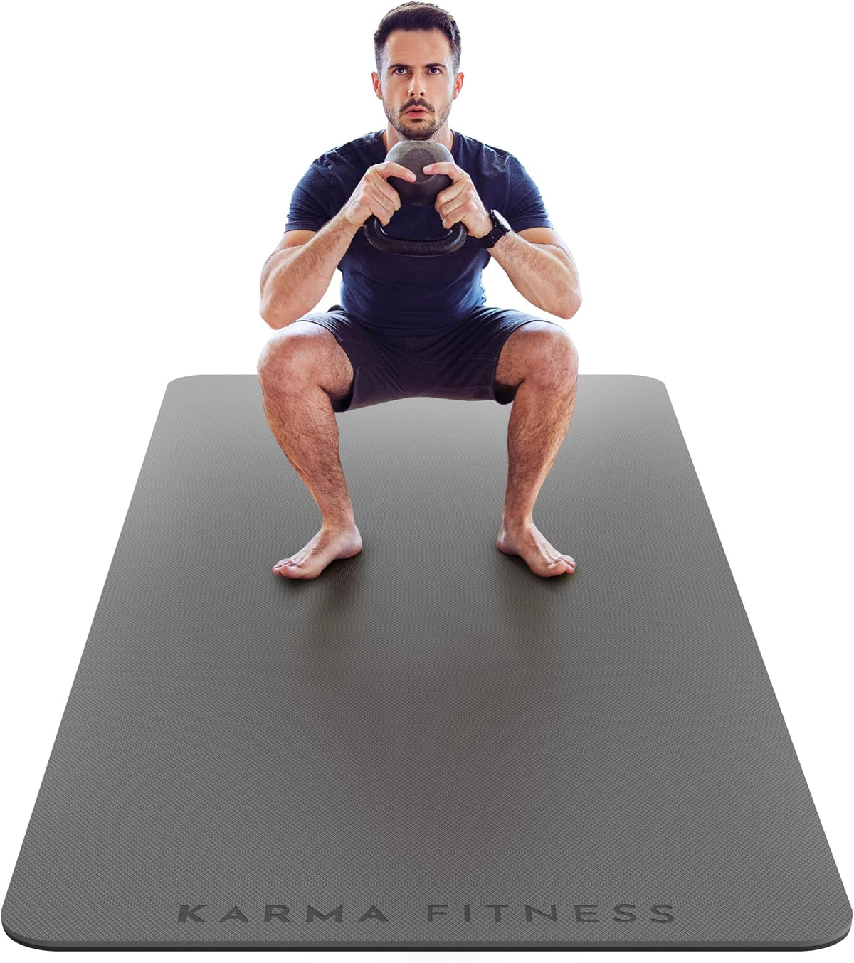 Large Workout Mat - 10mm Extra Thick Exercise Mat & Wide Yoga Mat, 72"x32"