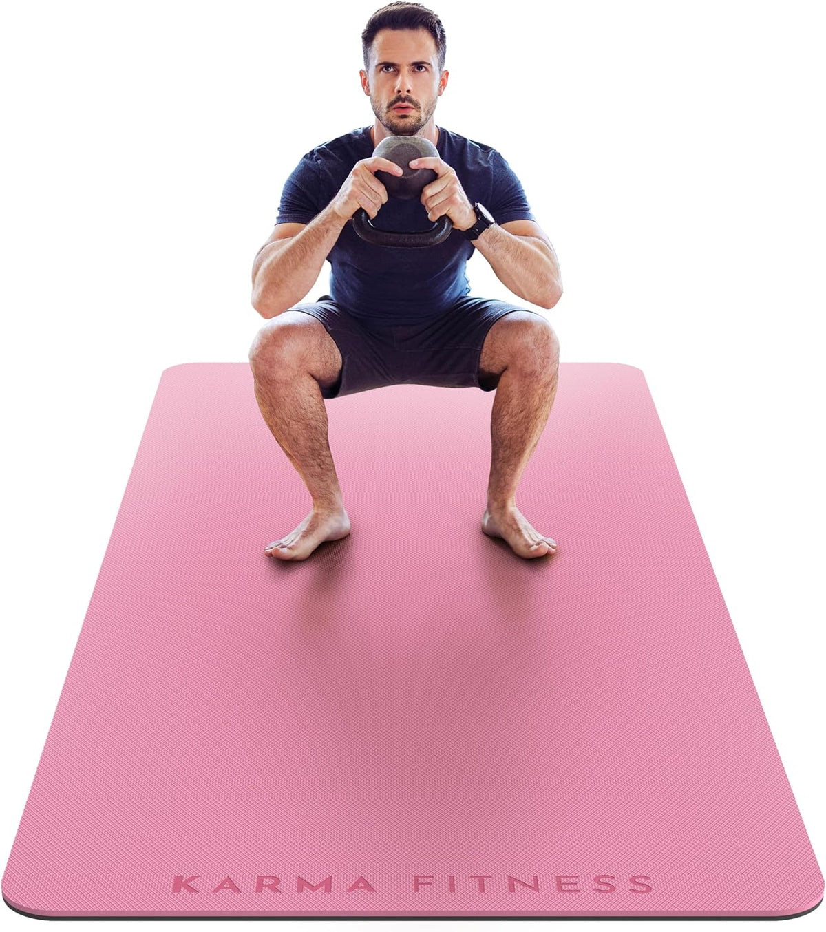 Large Workout Mat - 10mm Extra Thick Exercise Mat & Wide Yoga Mat, 72"x32"
