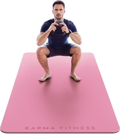 Large Workout Mat - 10mm Extra Thick Exercise Mat & Wide Yoga Mat, 72"x32"