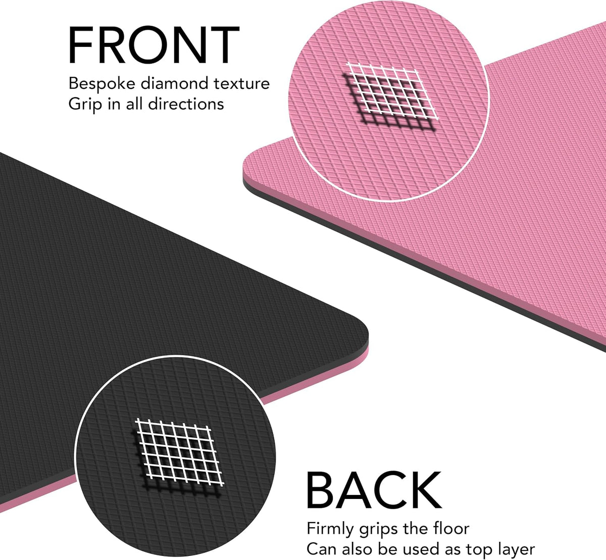 Large Workout Mat - 10mm Extra Thick Exercise Mat & Wide Yoga Mat, 72"x32"