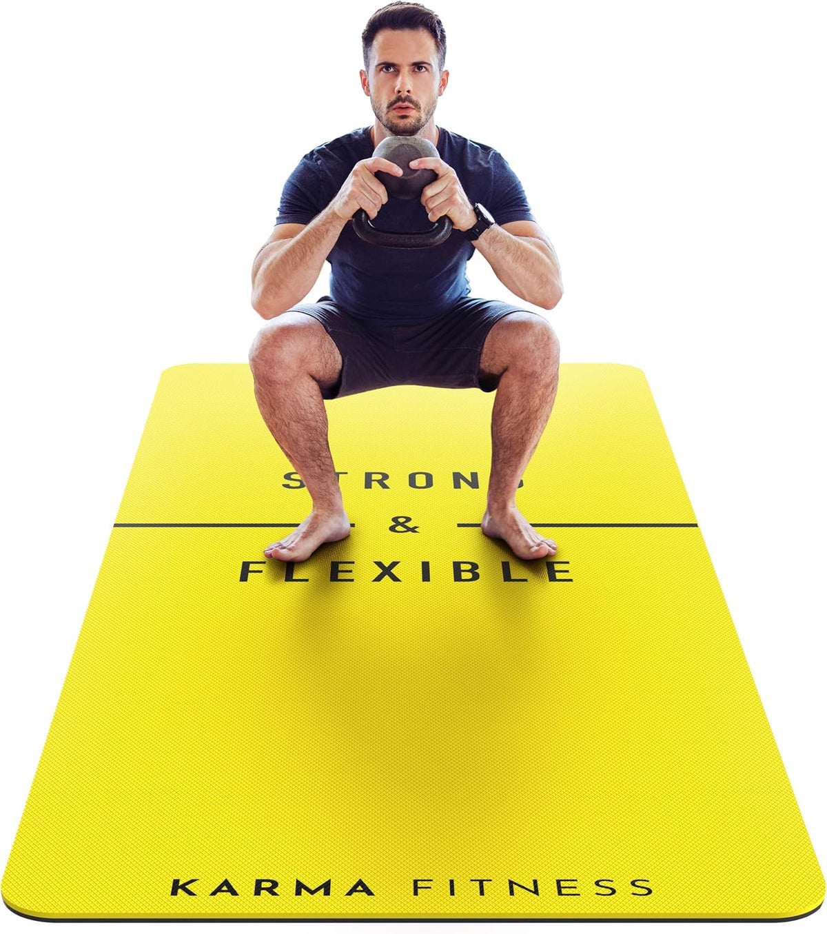 Large Workout Mat - 10mm Extra Thick Exercise Mat & Wide Yoga Mat, 72"x32"