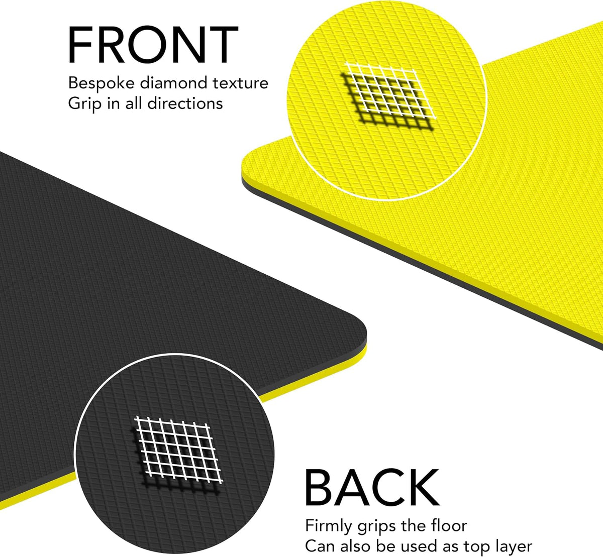 Large Workout Mat - 10mm Extra Thick Exercise Mat & Wide Yoga Mat, 72"x32"