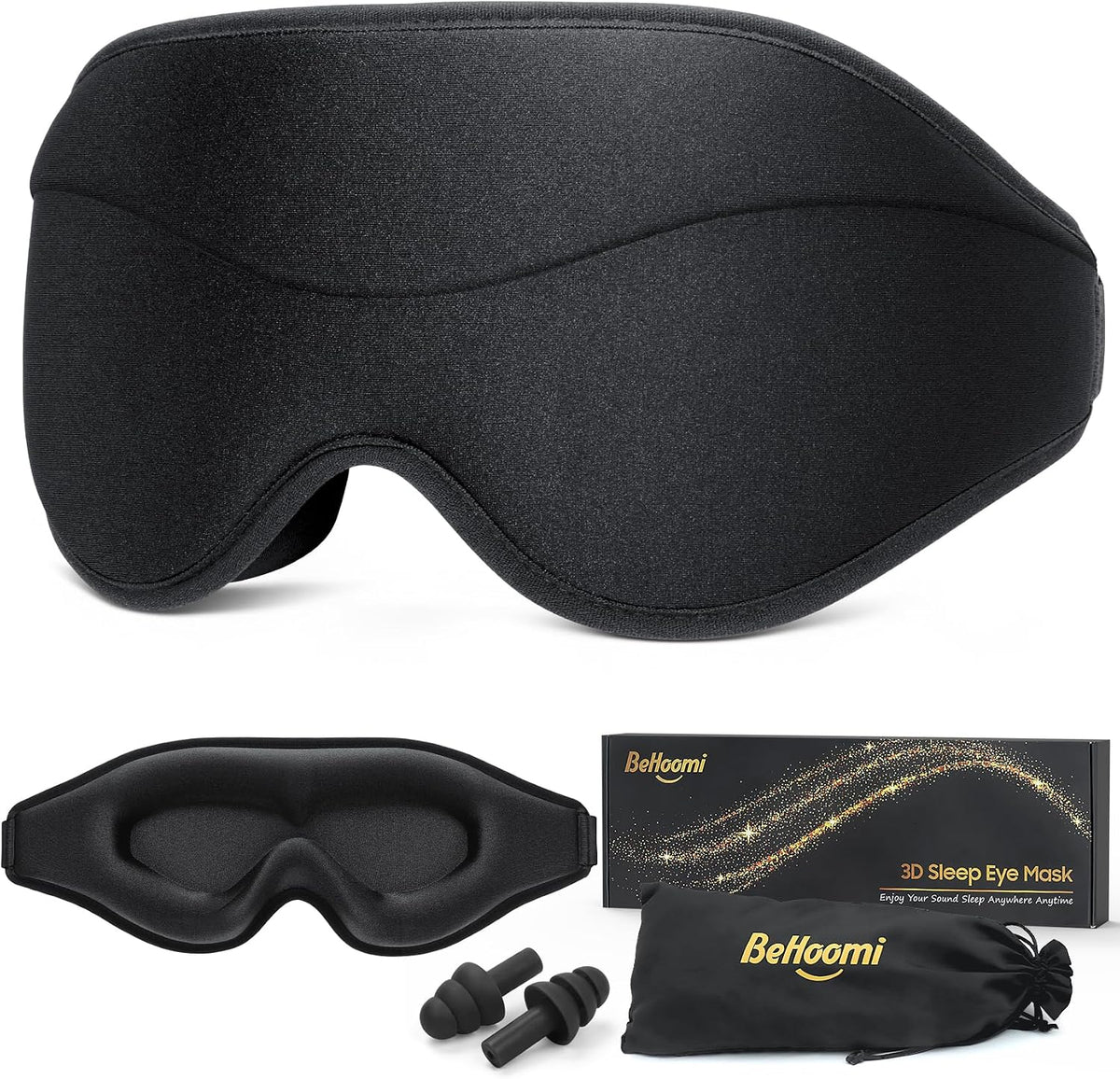 Sleep Mask, Premium Eye Mask for Sleeping, Total Blackout, Super Soft Comfort, Adjustable Fit, Upgraded 3D Ergonomic Designed Sleeping Mask for Home, Office, Travel, Meditation, Yoga, Pink