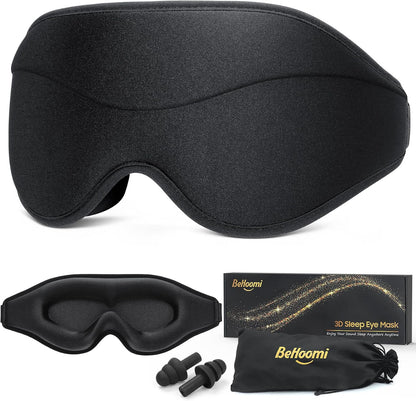 Sleep Mask, Premium Eye Mask for Sleeping, Total Blackout, Super Soft Comfort, Adjustable Fit, Upgraded 3D Ergonomic Designed Sleeping Mask for Home, Office, Travel, Meditation, Yoga, Pink