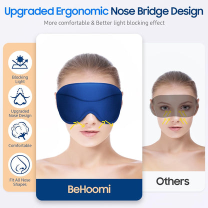 Sleep Mask, Premium Eye Mask for Sleeping, Total Blackout, Super Soft Comfort, Adjustable Fit, Upgraded 3D Ergonomic Designed Sleeping Mask for Home, Office, Travel, Meditation, Yoga, Pink