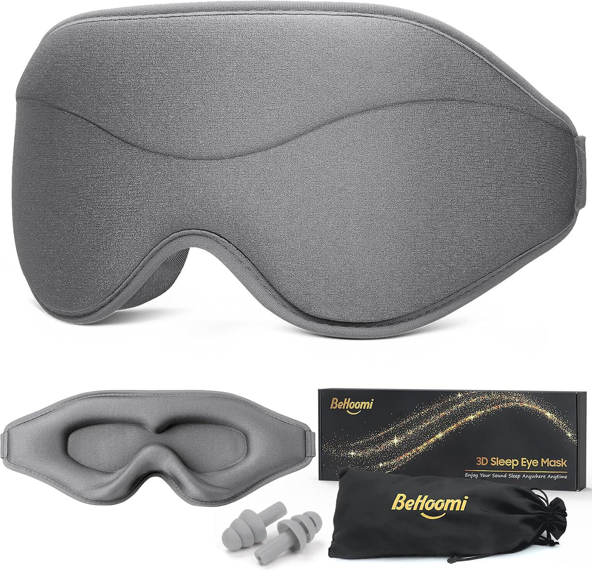 Sleep Mask, Premium Eye Mask for Sleeping, Total Blackout, Super Soft Comfort, Adjustable Fit, Upgraded 3D Ergonomic Designed Sleeping Mask for Home, Office, Travel, Meditation, Yoga, Pink