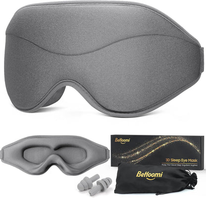 Sleep Mask, Premium Eye Mask for Sleeping, Total Blackout, Super Soft Comfort, Adjustable Fit, Upgraded 3D Ergonomic Designed Sleeping Mask for Home, Office, Travel, Meditation, Yoga, Pink
