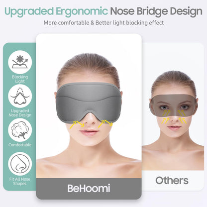 Sleep Mask, Premium Eye Mask for Sleeping, Total Blackout, Super Soft Comfort, Adjustable Fit, Upgraded 3D Ergonomic Designed Sleeping Mask for Home, Office, Travel, Meditation, Yoga, Pink