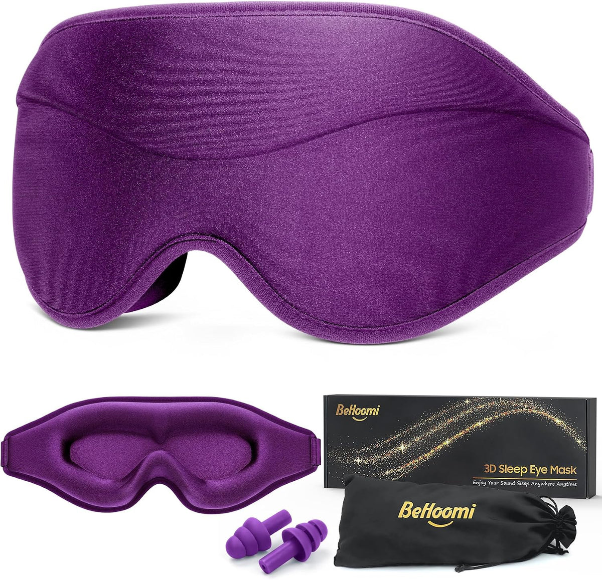 Sleep Mask, Premium Eye Mask for Sleeping, Total Blackout, Super Soft Comfort, Adjustable Fit, Upgraded 3D Ergonomic Designed Sleeping Mask for Home, Office, Travel, Meditation, Yoga, Pink