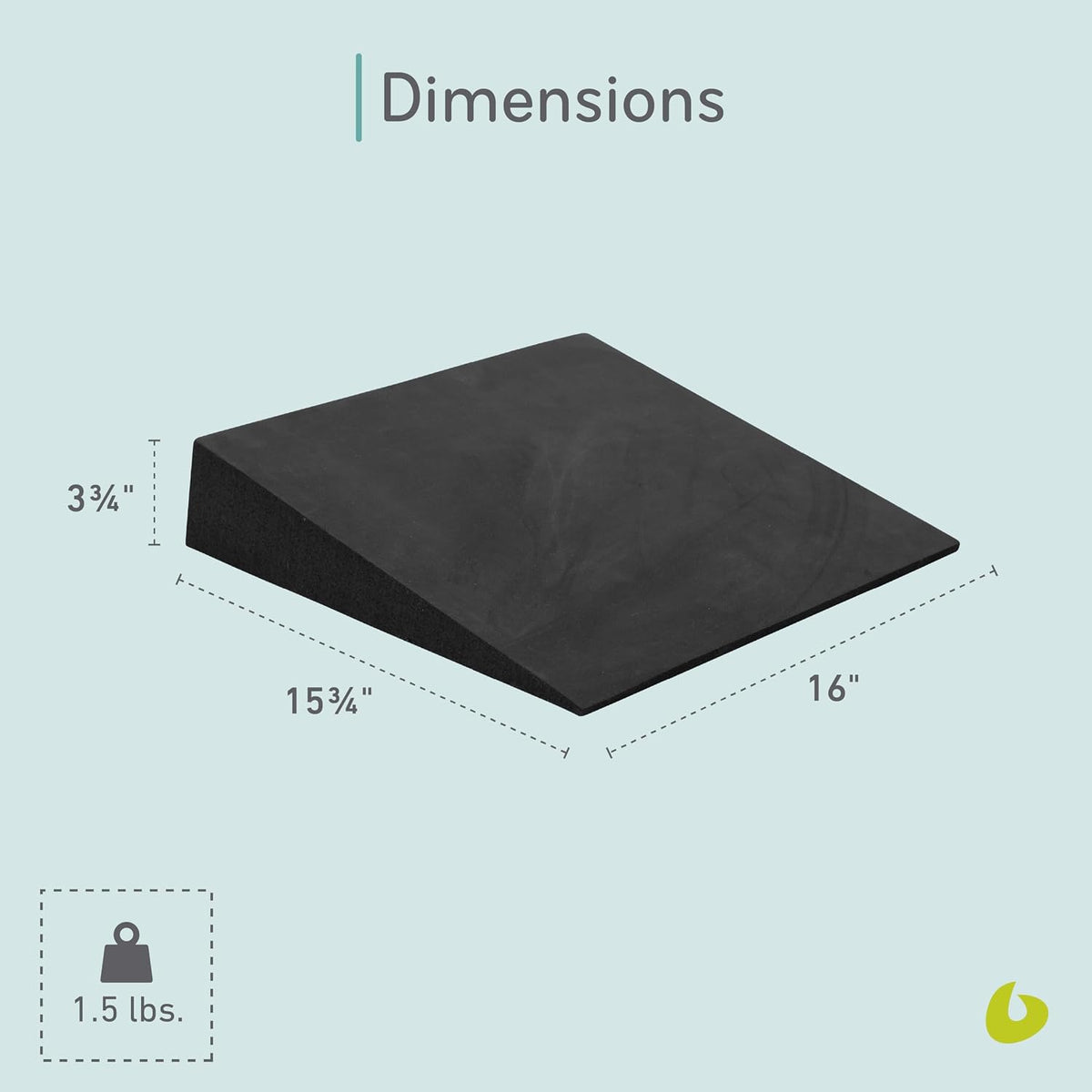 Large Foam Wedge for Pilates Reformer, Workout Wedge, Black