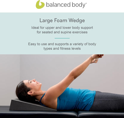 Large Foam Wedge for Pilates Reformer, Workout Wedge, Black
