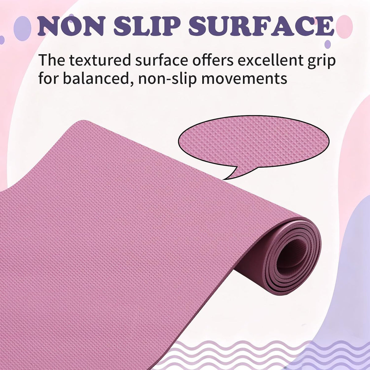 10 Pcs Yoga Mats Bulk 68'' x 24'' x 0.16 inch Thick Non Slip Texture Exercise Mats without Latex Gym Pads Bundle for Kids Adult Outdoor Yoga Pilates Workout(Multicolor)