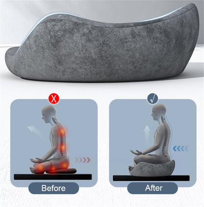 Meditation Cushion Yoga Pillow for Sitting, Meditation Seat with Memory Foam, Ergonomic Design for Comfort, Durable and Non-Collapsing, Ideal for Yoga, Meditation, and Relaxation (Grey)
