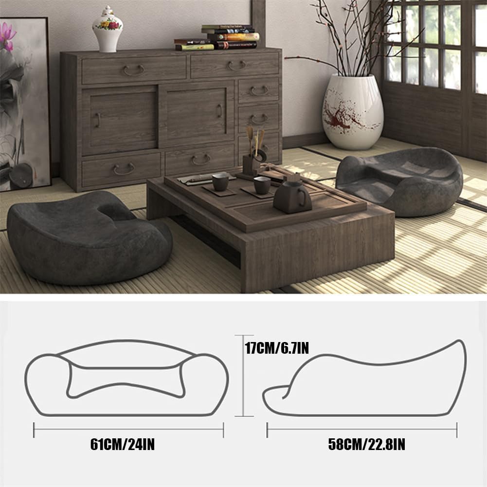 Meditation Cushion Yoga Pillow for Sitting, Meditation Seat with Memory Foam, Ergonomic Design for Comfort, Durable and Non-Collapsing, Ideal for Yoga, Meditation, and Relaxation (Grey)