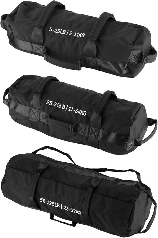 Adjustable Heavy-Duty Sandbag Set for Strength Training & Yoga – Durable Multi-Handle Fitness Equipment – Versatile Full-Body Workout – Includes Unfilled Inner Bag