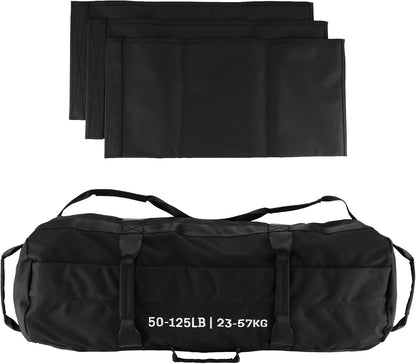 Adjustable Heavy-Duty Sandbag Set for Strength Training & Yoga – Durable Multi-Handle Fitness Equipment – Versatile Full-Body Workout – Includes Unfilled Inner Bag