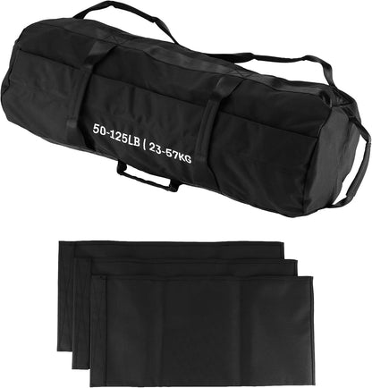 Adjustable Heavy-Duty Sandbag Set for Strength Training & Yoga – Durable Multi-Handle Fitness Equipment – Versatile Full-Body Workout – Includes Unfilled Inner Bag