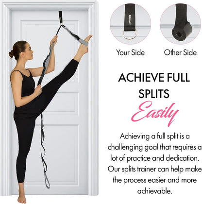 10-Loop Yoga Strap with Door Anchor for Stretching & Flexibility