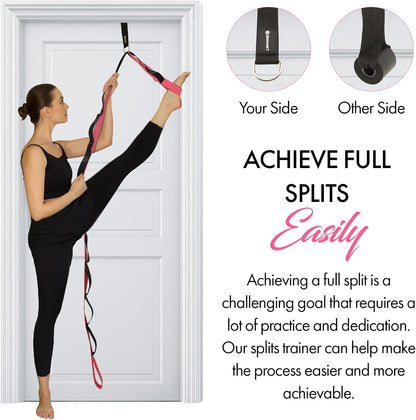 10-Loop Yoga Strap with Door Anchor for Stretching & Flexibility