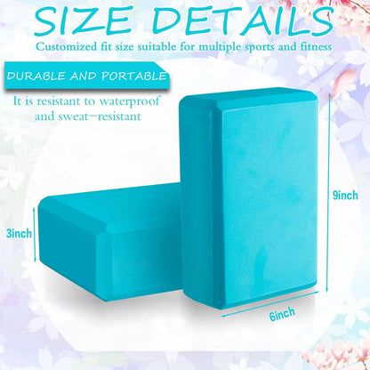20 Pcs Yoga Blocks Bulk 9 x 6 x 3 Inch High Density Bricks to Improve Strength Flexibility Balance Soft Non Slip Gymnastic Blocks for Yoga Sports