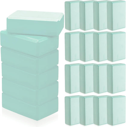 20 Pcs Yoga Blocks Bulk 9 x 6 x 3 Inch High Density Bricks to Improve Strength Flexibility Balance Soft Non Slip Gymnastic Blocks for Yoga Sports